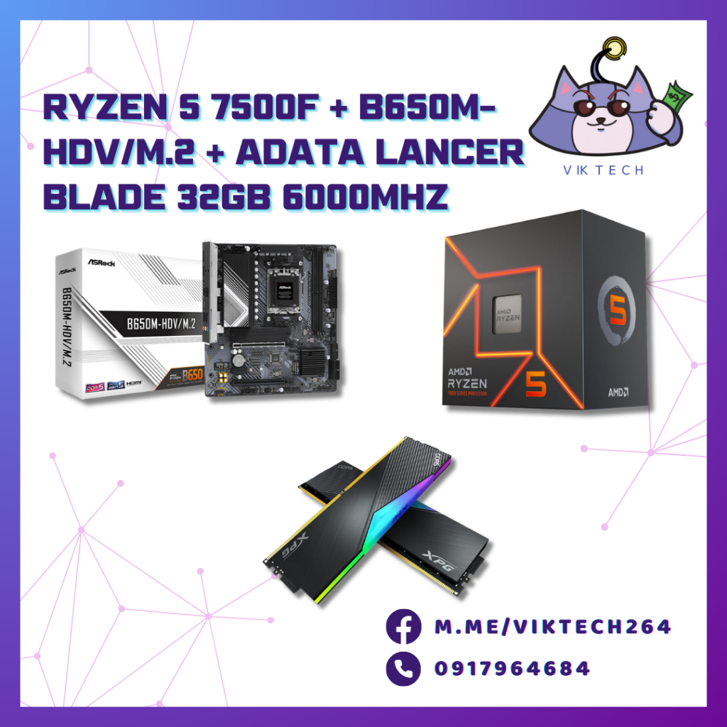 Combo: B650M HDV/M.2 + Ryzen 5 7500F