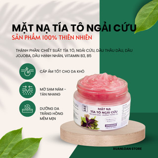 Mặt nạ dưỡng da, mặt nạ cấp ẩm phục hồi da, mặt nạ tía tô ngải cứu giảm mụn mờ thâm sáng da