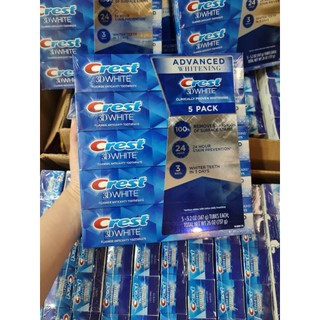 Kem Đánh Răng CREST 3D WHITE ADVANCED của Mỹ 143G