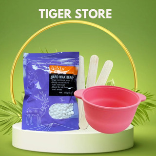 (Sáp siêu bám lông Sữa dừa & Trong suốt) Sáp wax lông cao cấp hàng nhập khẩu tặng kèm que gỗ