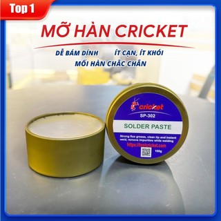 Mỡ hàn Cricket 100g, mỡ trợ hàn siêu bám dính - Mối hàn chắc chắn, mạnh, sáng, ít cặn, ít khói