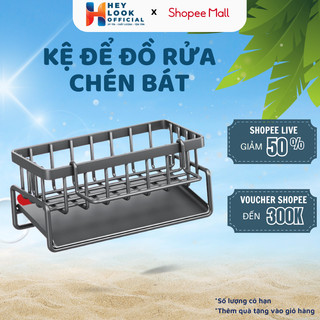 Kệ để đồ rửa chén GODWELL cao cấp chất liệu inox 304 chống rỉ, chia ngăn có giá nghiêng thoát nước tiện lợi