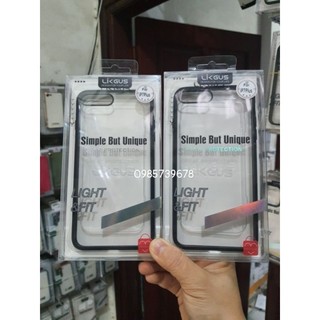 Ốp lưng likgus trong viền màu cho iphone 7 plus/iphone 8 plus chính hãng cao cấp