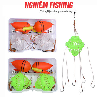 2 bộ lồng câu mè, lancer câu mè đầy đủ phụ kiện