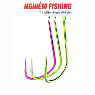 Lưỡi Câu Cá Nanh Sói 50 Lưỡi Không Ngạnh Lưỡi Câu Đài Làm Từ Hợp Kim Cao Cấp ( # LC 018 )