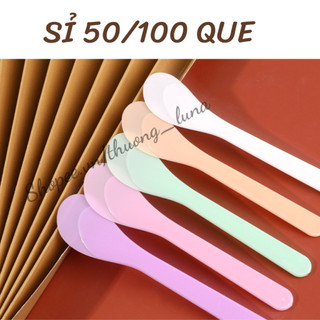 Sỉ 50/ 100 muỗng nhựa lấy kem body,muỗ nhựa khuấy kem