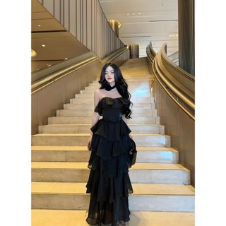 Đầm von tơ dài tầng d
