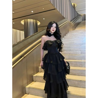 Đầm von tơ dài tầng d