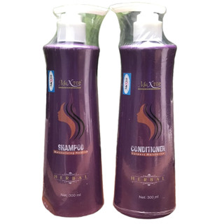 Dầu gội và dầu xả phục hồi tóc hư tổn Maxtop Herbal 300mlx2