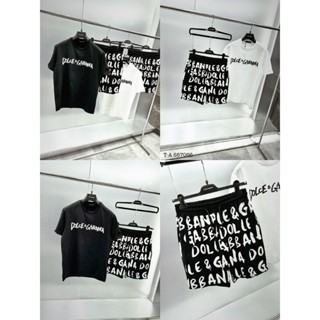 Bộ Áo Cộc Nam Nữ DG Hoạ Tiết Chữ Đơn Giản Bassic, Bộ Quần Áo Cộc Hè Nam Hot Trend Boy Phố In Nhiệt Cao Cấp Không Xù