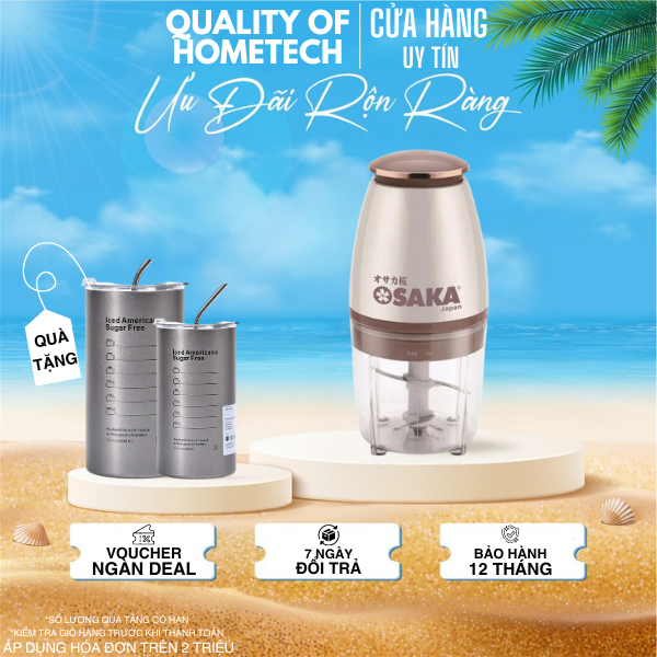 Máy Xay Đa Năng Osaka Xay Thịt, Lưỡi Dao Lớn Không Gỉ - 350W