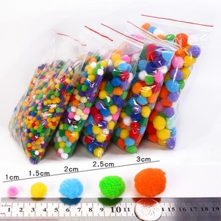 Túi 100 hạt pom pom nhiều màu