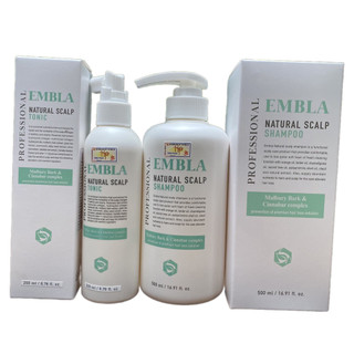 Dầu gội và serum giảm rụng tóc Embla Natural Scalp 500ml/200ml