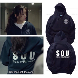   CÓ ẢNH THẬT  Áo Khoác SOU - Special Operation Unit Giống Yoon Sae Bom Happiness 