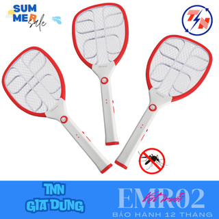Set 3 Vợt muỗi Điện Quang ĐQ EMR02 WR ( Trắng Đỏ )