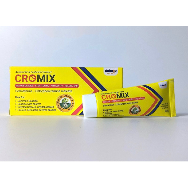 KEM BÔI NGỨA CROMIX - Chế phẩm hỗ trợ điều trị ghẻ, ngứa, kháng khuẩn, phục hồi da