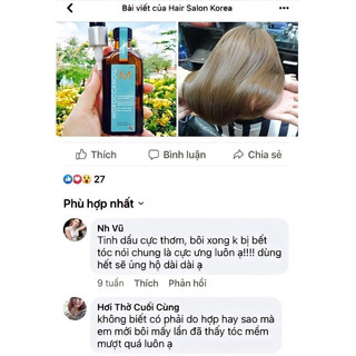 Tinh dầu dưỡng tóc Moroccanoil 100ml/ 125ml phục hồi, chống rối, sửa chữa tóc hư tổn