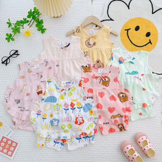 Bộ tole lanh sát nách dáng babydoll bèo tròn cho bé gái size 7-13kg