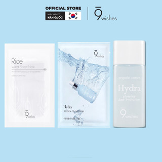 Combo 1 tinh chất hydra 8ml + 1 mặt nạ hydra + 1 mặt nạ rice