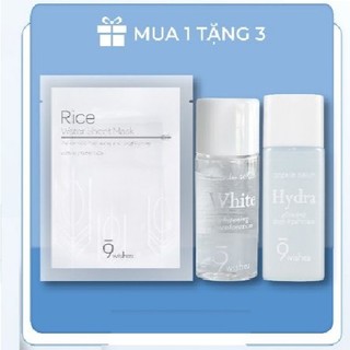  Combo 1 serum 9 Wishes Hydra 8ml + 1 serum 9 Wishes White 8ml + 1 Mặt nạ gạo 9 Wishes Rice 25ml