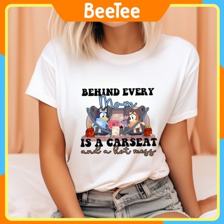 Áo thun Oversize in hình Bluey Mama Behind Every Mama Is A Car seat Hotmess 142
