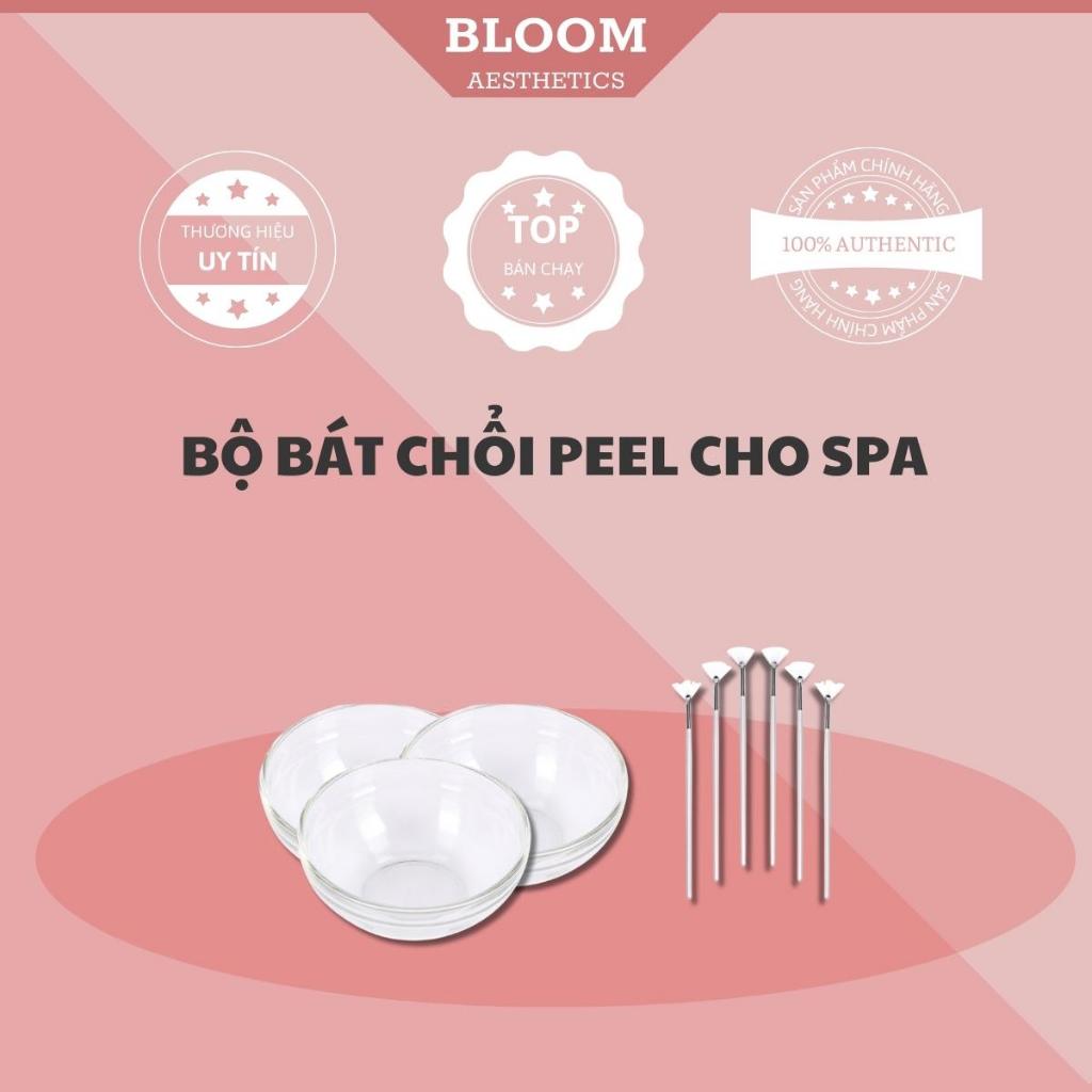 Bộ bát chổi Peel | Bát cọ peel thủy tinh, nhựa, chổi peel cán ngắn, cán dài