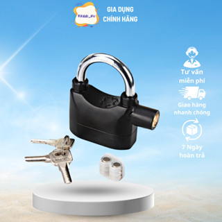Khoá Chống Trộm, Ổ Khoá Chống Trộm Có Còi Báo Động  Tiện Lợi Tặng Kèm Pin Thay Thế ( didooglt )