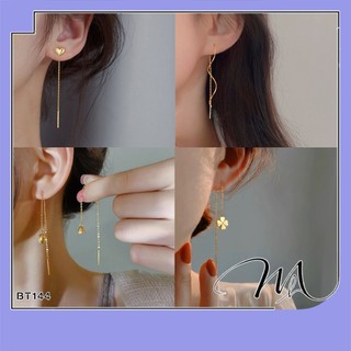 Bông tai nữ Titan dáng dài xỏ dây nhiều mẫu mã - Măng’s House BT144