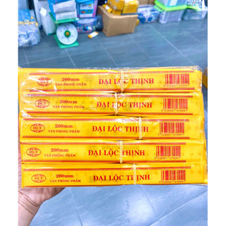 Thước kẻ nhựa trong 20cm đại lộc thịnh khắc sâu vặch số sắc nét