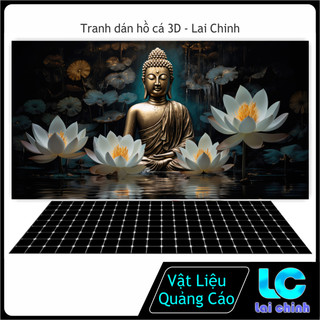 Tranh dán hồ cá 3d decal có sẵn keo, tranh dán bể cá thủy sinh, bể cá rồng