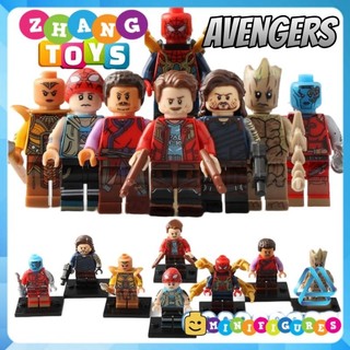 Đồ chơi Xếp hình mô hình marvel Star Lord - Groot - Bucky - Wong - Nebula - Spider Man Okoye Minifigures POGO PG8130