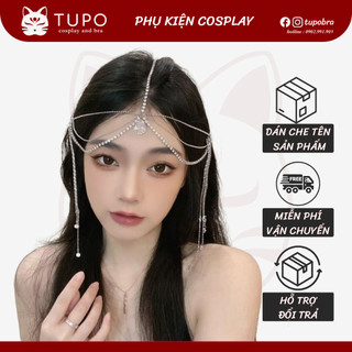 Vòng đội đầu dây cài tóc đính đá copslay thiên thần tiên nữ