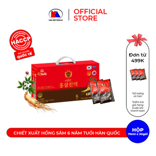Nước Hồng Sâm Hàn Quốc 6 năm tuổi Elnutri, bồi bổ cơ thể, tăng cường sức khỏe toàn diện hộp 30 gói