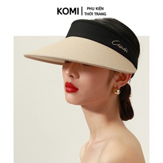 Mũ đi biển KOMI nón nửa đầu nữ chống nắng chống uv trẻ trung năng động mùa hè