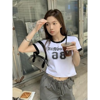 Áo Thun Babytee Phối Viền In Chữ BOSTON 89 Trẻ Trung Năng Động M9001