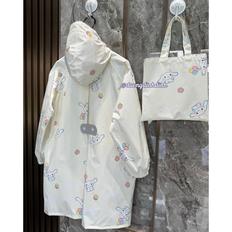 Áo mưa người lớn & trẻ em hoạ tiết dễ thương, áo mưa phong cách Nhật Bản hàng cao cấp 2024