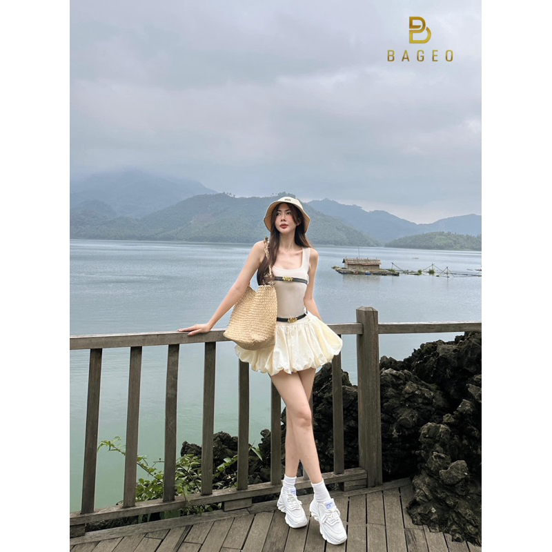 Váy babydoll kèm dây nịt 𝐁𝐀𝐆𝐄𝐎