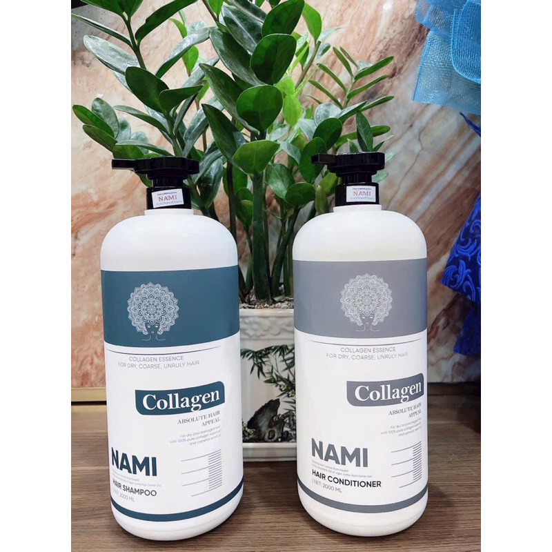 Dầu gội cặp can 2000ml NAMI cao cấp,cả cặp là 4000ml, dầu gội chuyên dùng cho salon và gia đình.