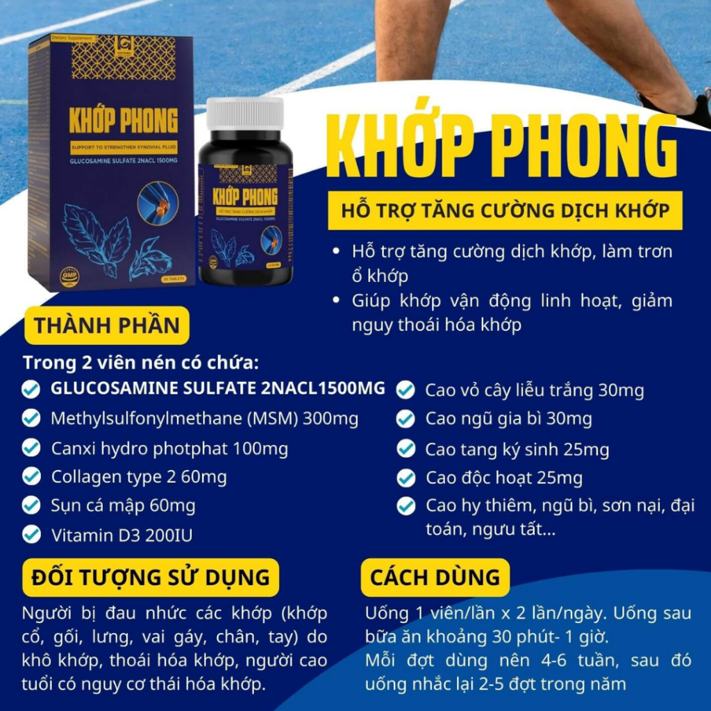 Viên Uống Hỗ Trợ Giảm Đau Xương Khớp, Đau Vai Gáy Thoát Vị Đĩa Đệm Khớp Phong 30 viên| Moska Shop