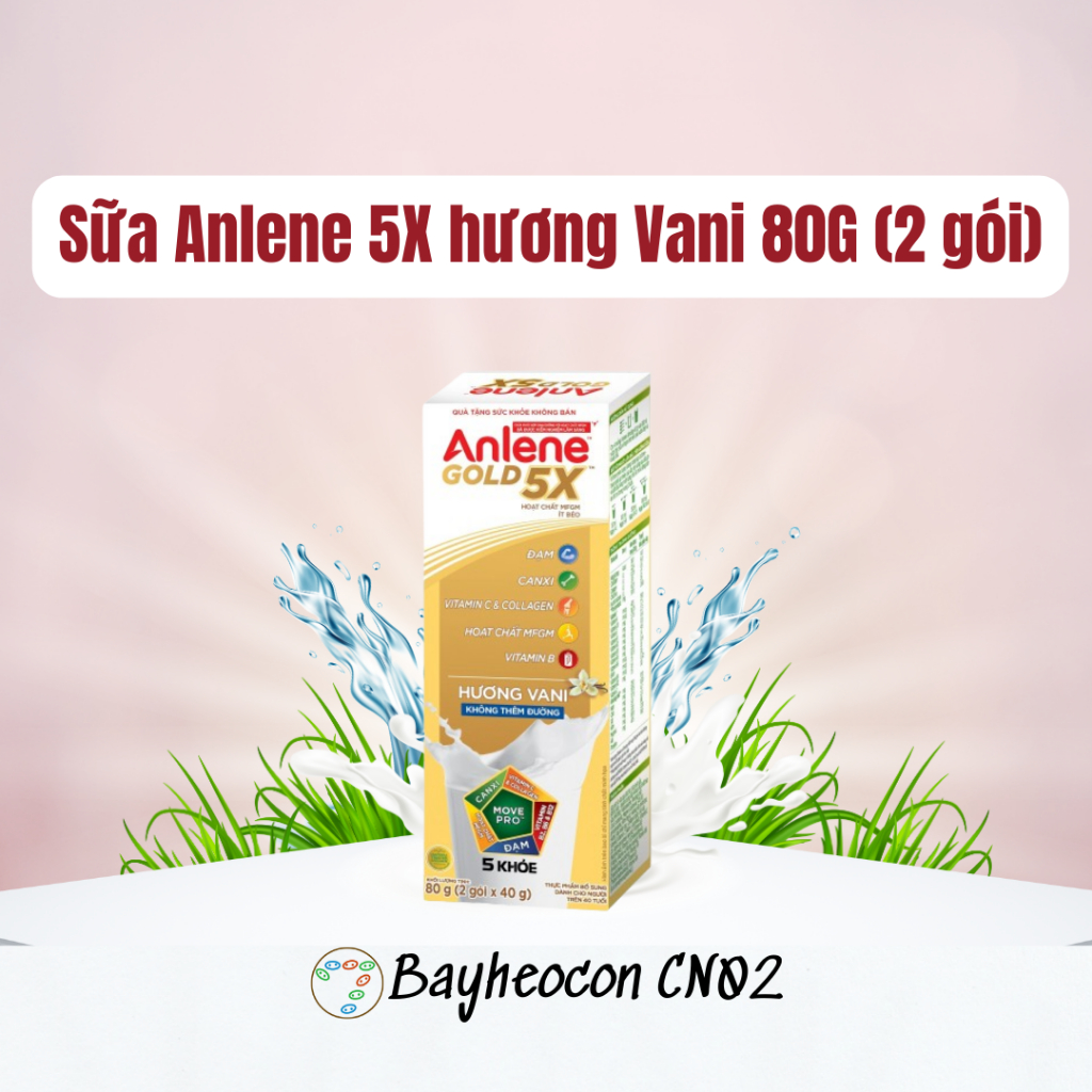 Sữa Anlene Gold 5X Hộp 80G (2 gói x 40g)