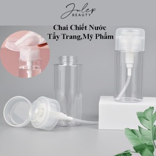  Lọ Chiết Nước Tẩy Trang Toner Có Nút Ấn Trong Suốt Có Ống Hút Nắp Bật-JULEP BEAUTY 