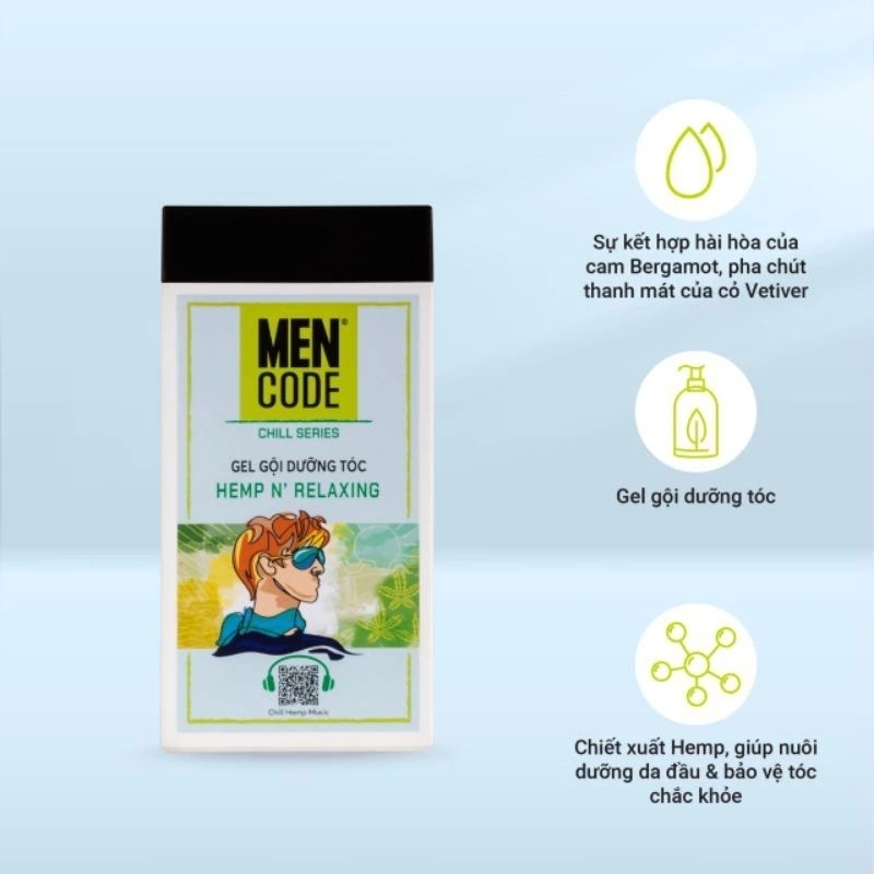 Gel gội Mencode dưỡng tóc khỏe 350ml