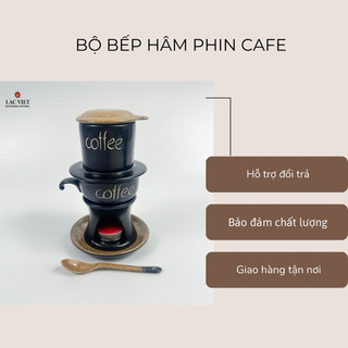 (Tặng kèm nến)Bộ Bếp Tách đun hâm nóng cafe/ cà phê/ coffee gốm sứ Bát Tràng