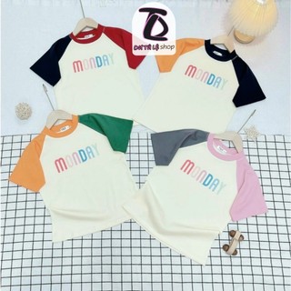 Áo Thun Baby Tee Borip in chữ MONDAY Hàng Quảng Châu L1 Co Dãn 4 Chiều - Dư Tú Lệ shop.