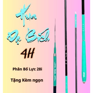 Cần câu tay Hua Dạ Bích độ cứng 4H chuyên câu đơn câu đài phôi carbon cao cấp tặng ngọn phụ