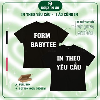 [BABYTEE IN 2 MẶT THEO YÊU CẦU] Áo Baby Tee In Theo Yêu Cầu cotton áo phông form nữ Local Brand nguainao NGỰA IN ÁO