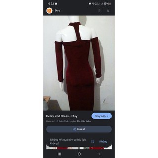 Đầm body cổ choker đỏ đô giáng sinh