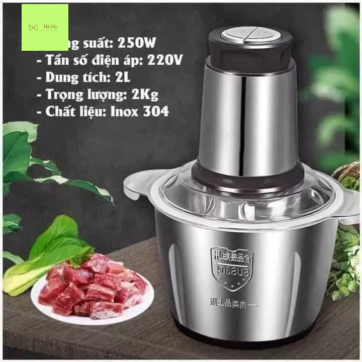 Máy Xay Thịt Cối Inox 304 4 Lưỡi Đa Năng Công Suất 2500w, Máy Xay Bear Mini Cầm Tay Siêu Khỏe.