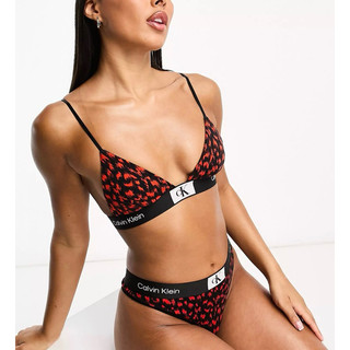 [BILL US] Áo bra CK Calvin Klein 1996 Cotton Stretch Unlined Triangle - Hazard Leopard