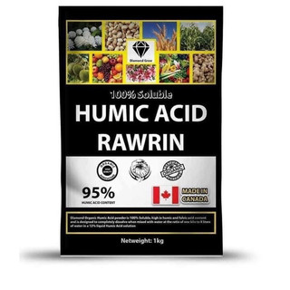 Phân bón Humic Acid Raw Rin kích rễ nhanh giúp cây tăng trưởng khỏe mạnh gói 1kg